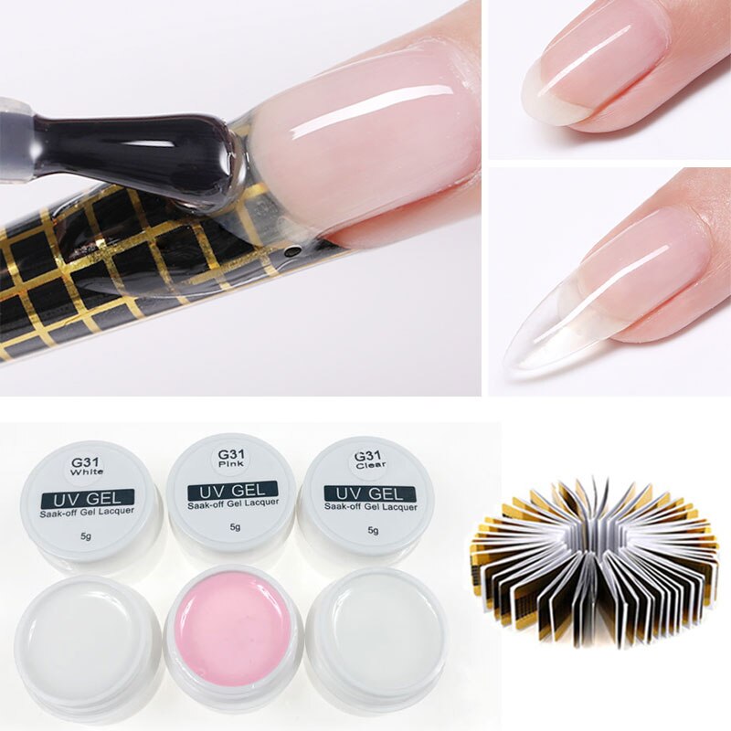 100Pcs Professionele Franse Nail Form Tips Nail Art Form Acryl Tip Gel Nagels Sticker Uitbreiding Krul Vorm Voor Nail polish Gids