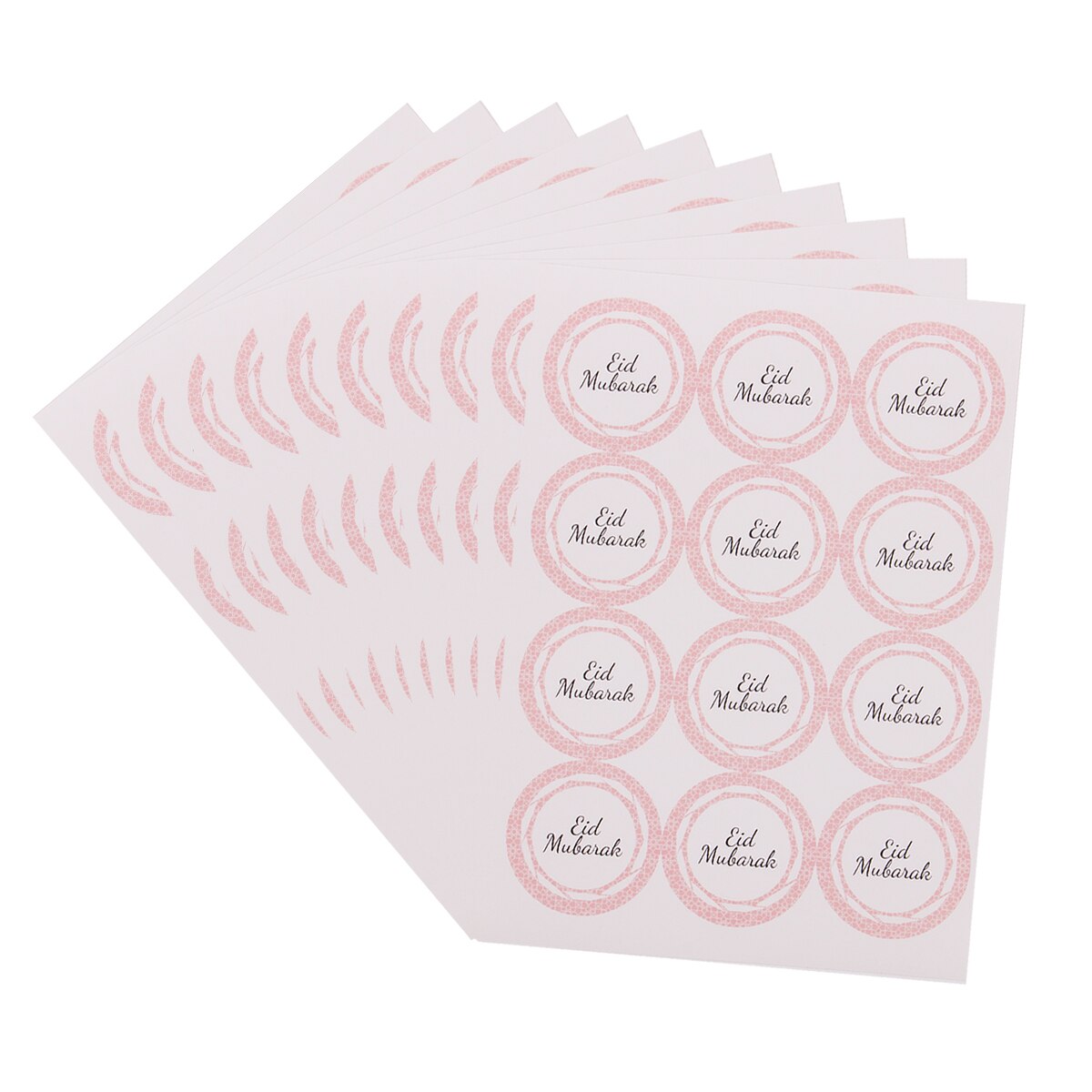 120Pcs Zwarte Sticker Ramadan Eid Stickers Eid Mubarak Geschenkdoos Label Papieren Zak Seal Sticker Ramadan Kareem Al-fitr Decor Moslim: 5