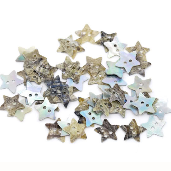 50 stks 13mm 2 Gaten Parelmoer Star Shell Naaien Knoppen Scrapbooking Knopf Bouton DIY Kleding Accessoires