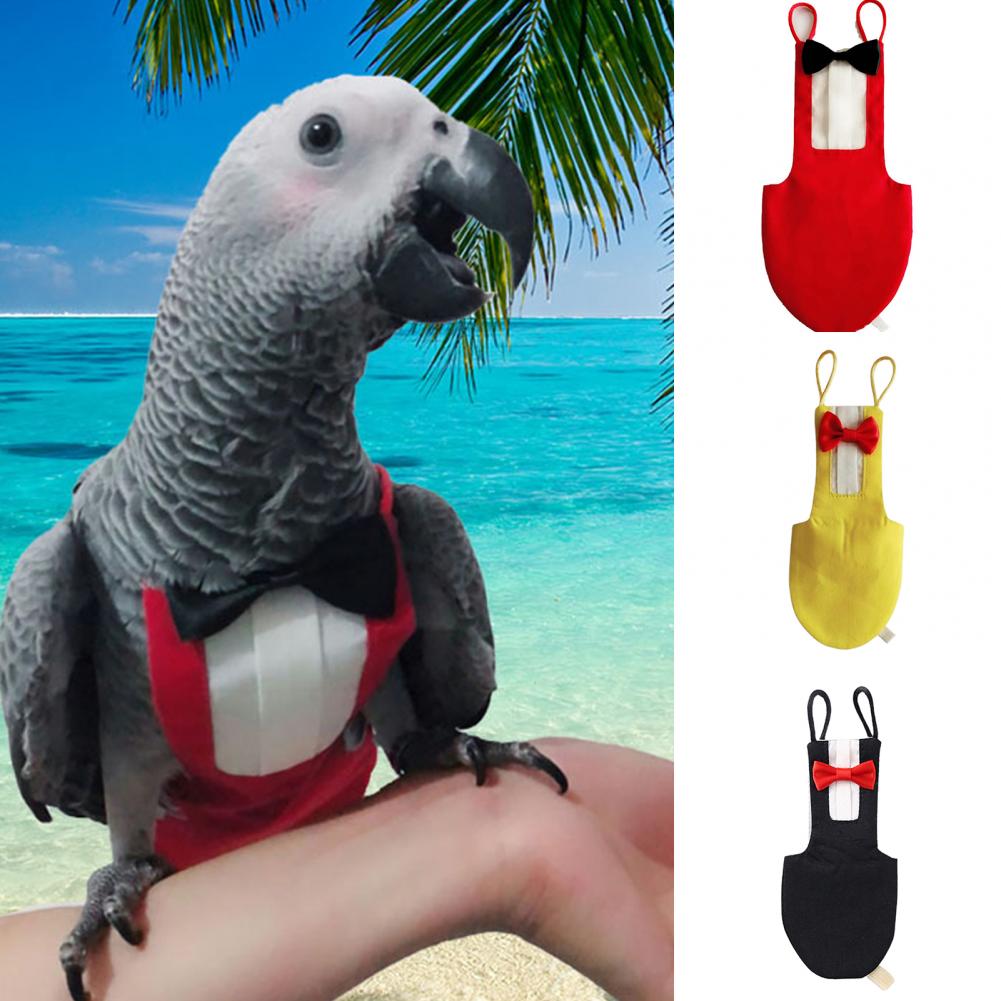 Lovely Parrot Flight Suit Nice-looking Dress-up Washable Parrot Bird Nappy Clothes