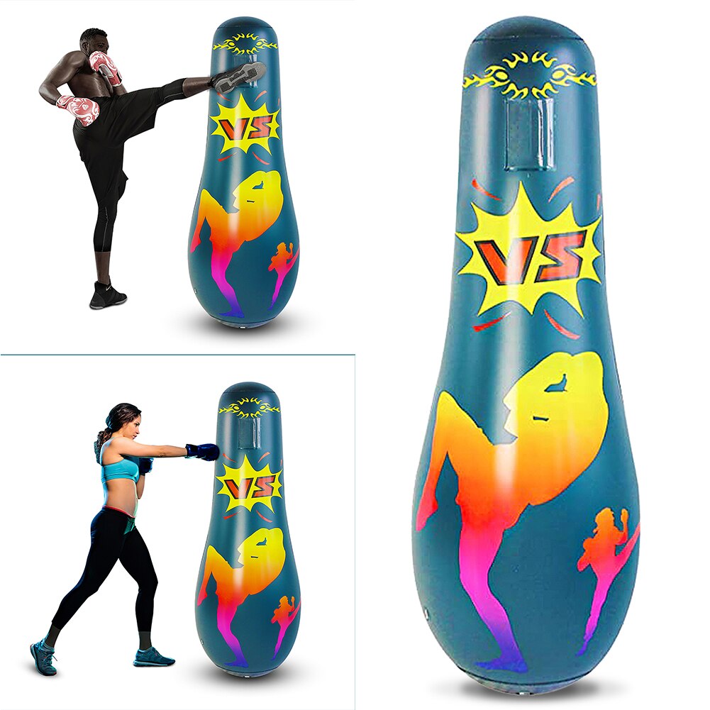 Inflatable Boxing Bag Adult Children 165 cm Boxing Punch Kicking Sandbag PVC Inflatable Tumbler Gym Kids Boxing Training Target