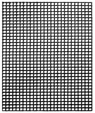 BBQ Grill Mat Non Stick Grill Mesh Mat Reusable Barbecue Baking Mats Grill Mat Mesh for Smoker Pellet Gas Charcoal Grill 33x40cm: black