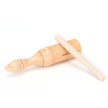 Irin 2 stk / sæt lydrør træ krage lydklang musikalsk legetøj percussion instrument legetøj musikinstrument