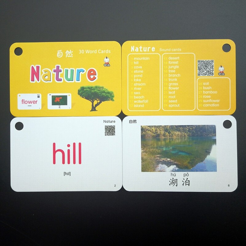 32 Stks/set Fruit Groenten Chinese & Engels Flash Kaarten Pocket Kaart Baby Chlidren Educatief Speelgoed: T