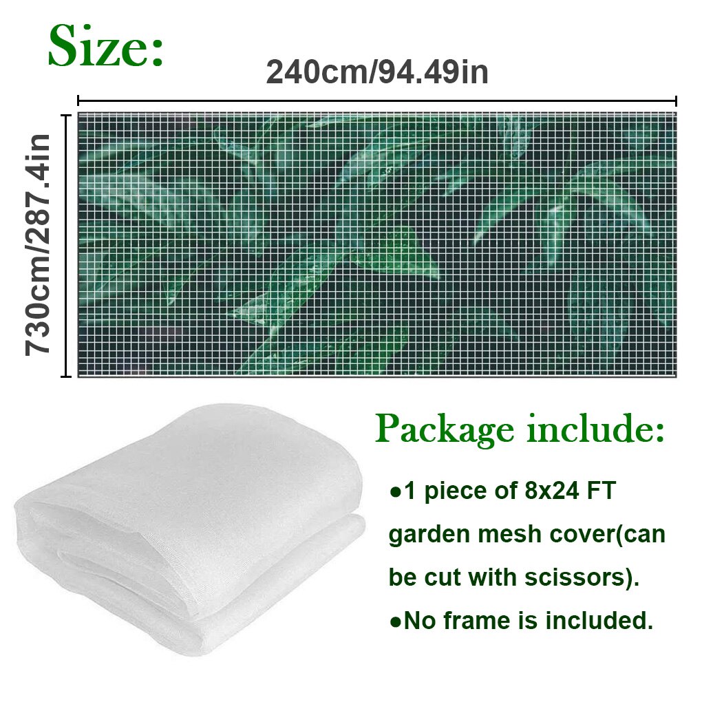 Vegetable Mesh Netting Anti-Insect Ultra-Fine Nylon Garden Netting Cover Reusable Greenhouse Plants Crops Screen Net