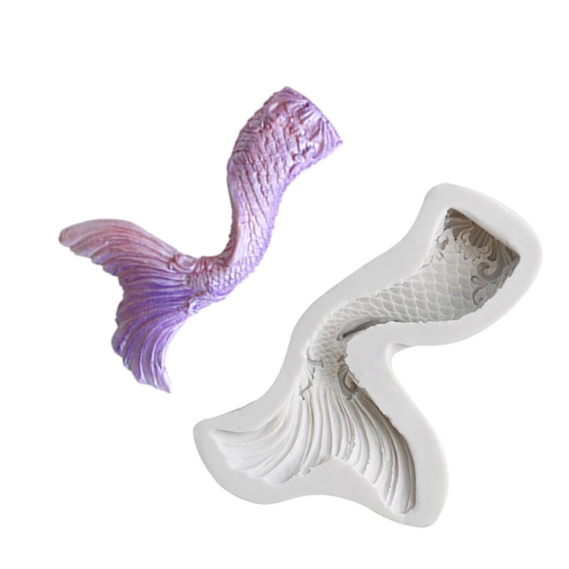 Mermaid Tail Silicone Mold Sugarcraft Cookie Cupcake Chocolade Bakvorm Fondant Cake Decorating Gereedschap