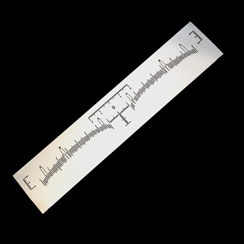 50 Pcs Disposable Eyebrow Ruler Sticker Adhesive Brow Measurement Ruler Template Stencil Eyebrow Microblading