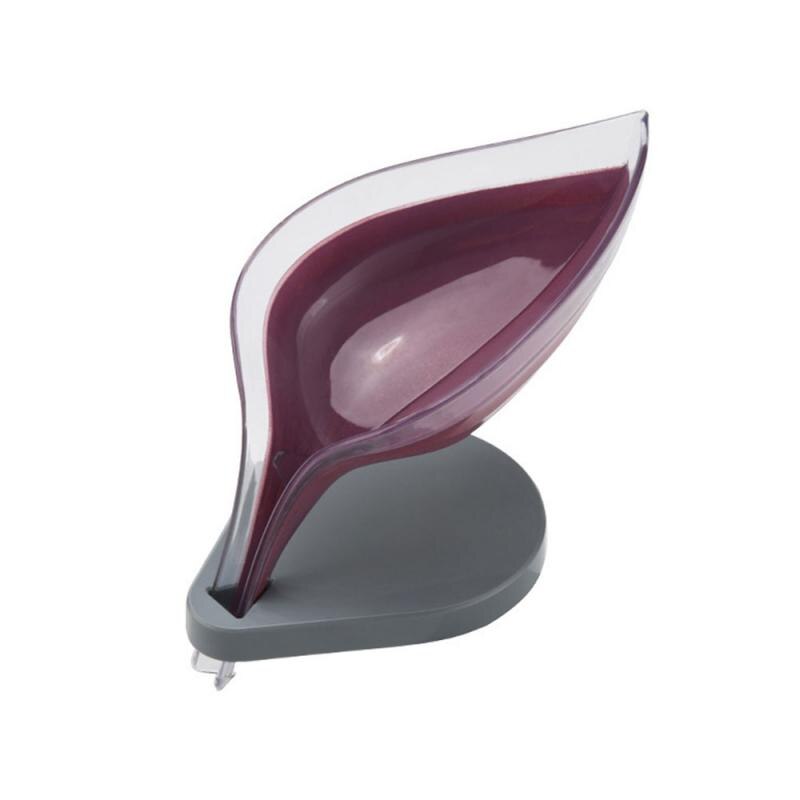 Blad Zeephouder Badkamer Douche Zeepbakje Muur Plank Plastic Bad Lade Douche Platen Zeep Opbergdoos Met Afvoer: 03