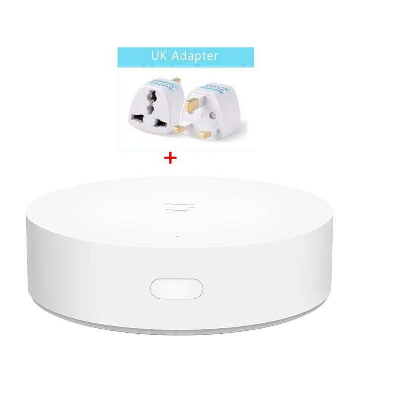 Xiaomi novo multimodo casa inteligente gateway zigbee, wifi, bluetooth, em malha, hub, funciona com mijia, app, apple homekit, hub: add UK plug