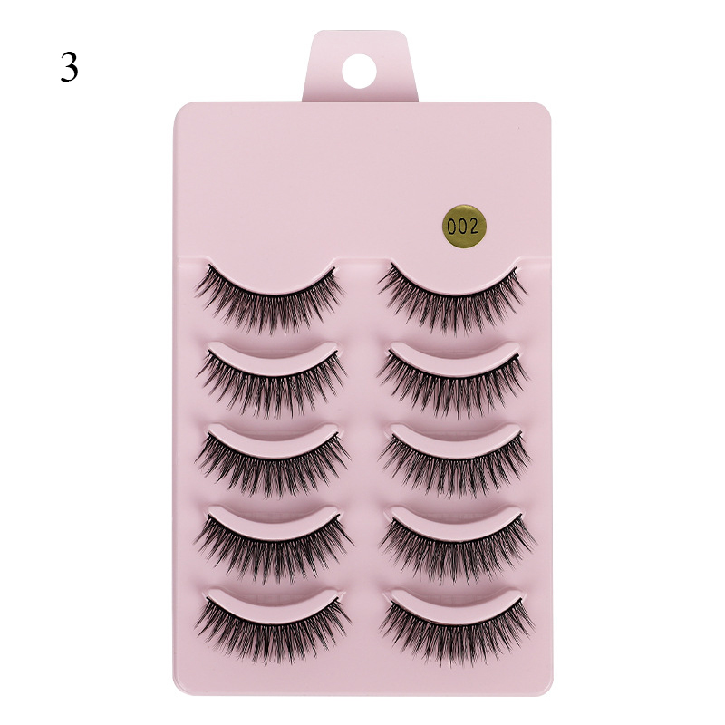 Pestañas postizas japonesas de fantasía, Cosplay del diablo pequeño, extensión de pestañas, maquillaje diario, 5 pares: F3