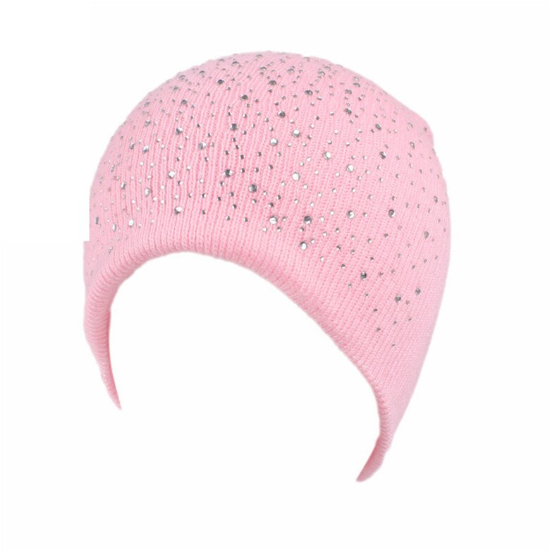 Skimutsen merk sterren ruit gebreide mutsen mutsen effen kleur muts skullies lente winter hiphop mutsen: Roze