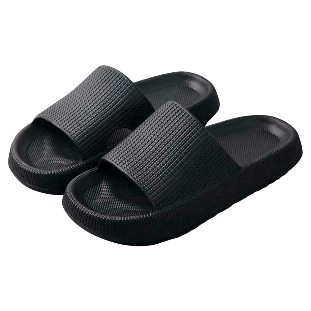 Non-Slip Thick Sole Slippers Massage Slippers Slides Pillow Slides EVA Bathroom Slippers Summer Beach Sandal Slipper Footwear: Black / 40 41