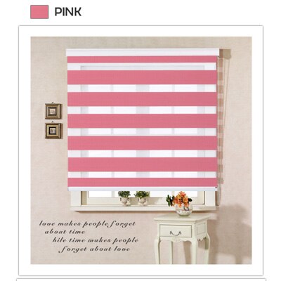 Ganze fenster schatten rollos Zebra jalousien regenbogen jalousien kundengebundene größe: Rosa Farbe