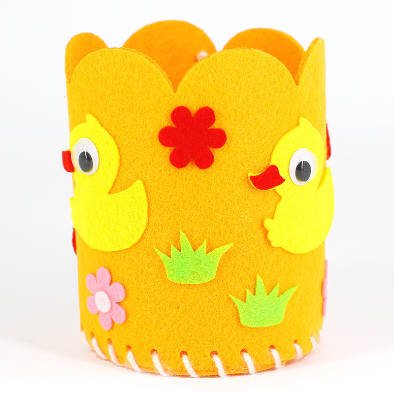 Cartoon Non-woven Pen Holder Kindergarten Handmade DIY Craft Toys Set Children&#39;s Three-dimensional Kids Arts For child: 7