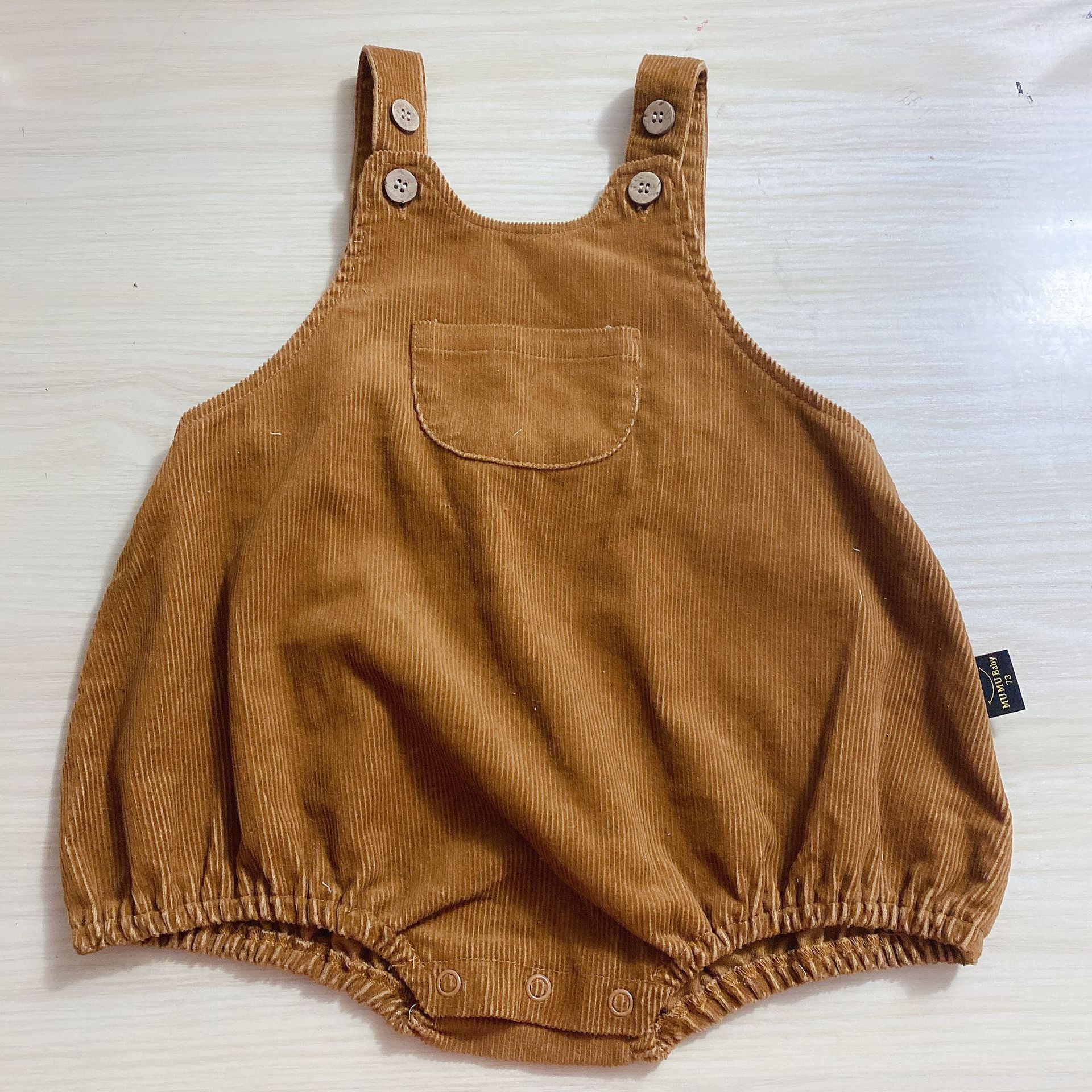 Herfst Baby Jongens Meisjes Kleding Set Baby Lange Mouw Geborduurde Bodysuit En Peuter Corduroy Overalls Jumpsuit Baby Outfits: HY118Overalls2 / 6m