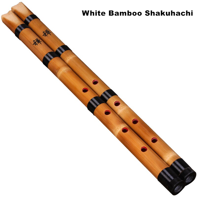 Håndlavet naturlig hvid bambus shakuhachi chiba / japansk kort fløjte xiao til brginner kinesisk traditionelt musikinstrument: Brun