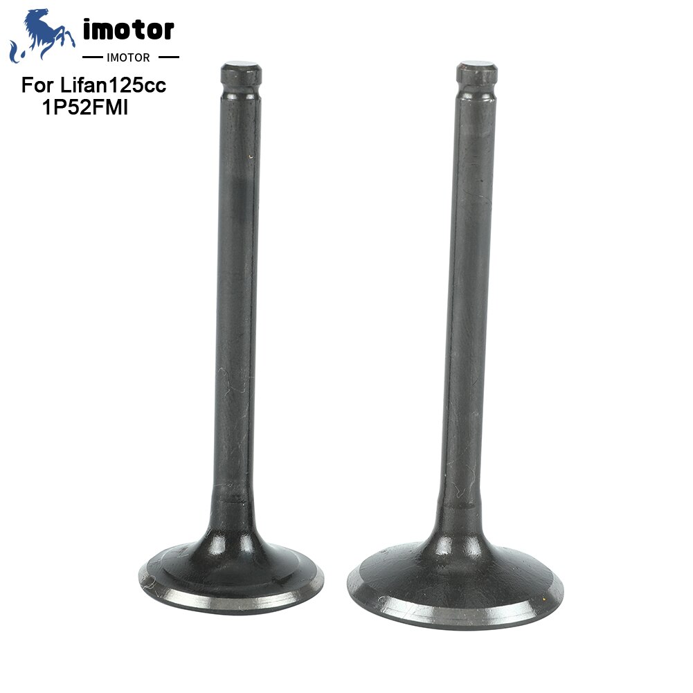 A Pair 52.4mm Bore Motorcycle Intake Valves Pair For Lifan 125cc Horizontal Engines Dirt Pit Bike Monkey Bike Atv Quad Go Kart
