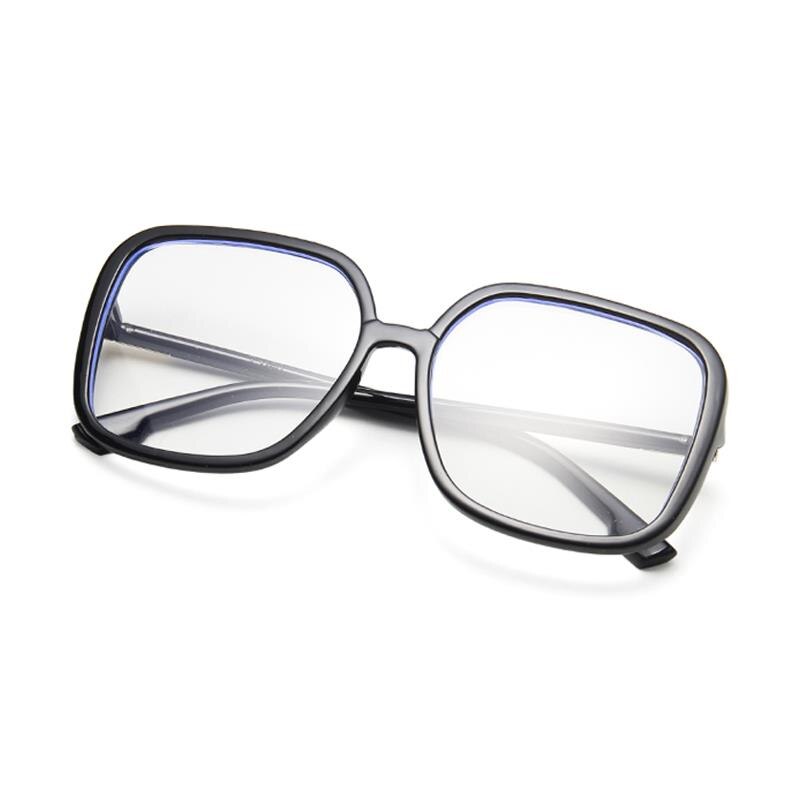 Oversize-platz Anti-blau Licht Brille Rahmen Für Frauen Neue Vintage Retro Schwarz Klar Big Brillen Männer Computer Transparent