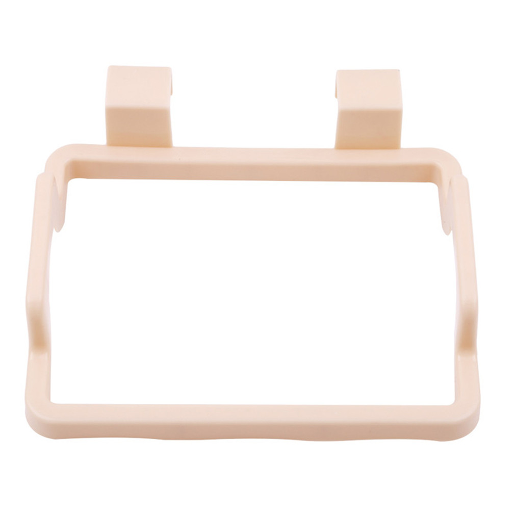 Hanging Trash Rubbish Bag Holder Garbage Rack Cupboard Cabinet Storage Rag Hanger Trash Can Bin Kitchen Accessories Gadget: Beige