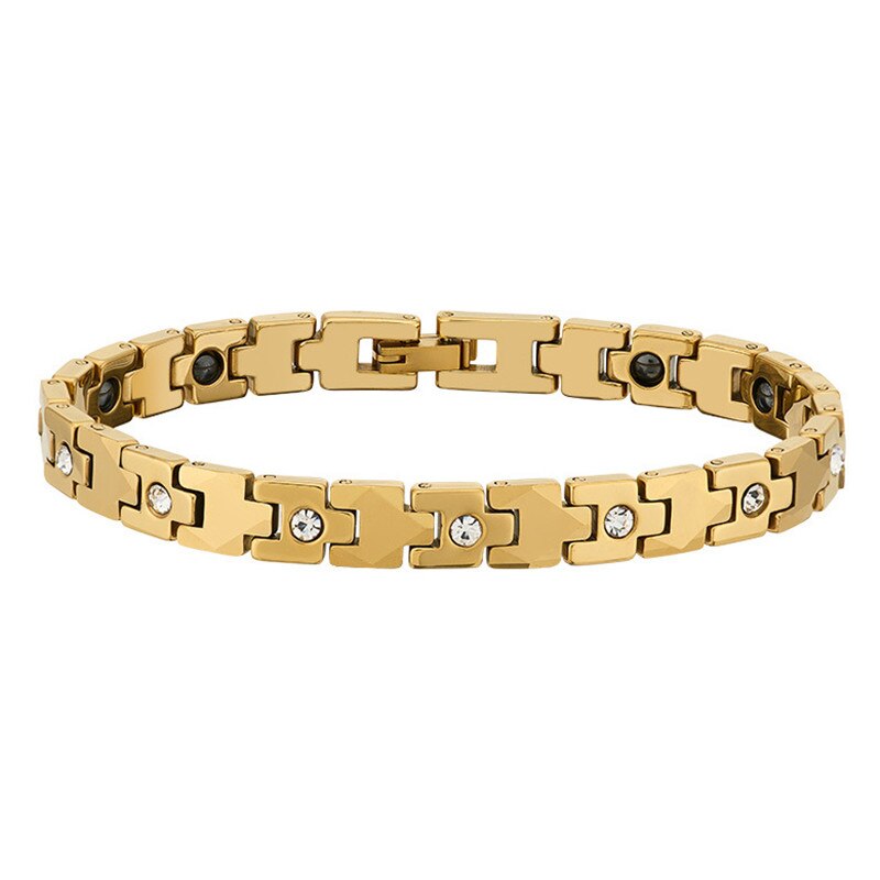 Nhgbft Vrouwen Rose Goud Kleur Tungsten Carbide Armbanden Energiebalans Gezondheidszorg Armband Minnaar Sieraden: Gold