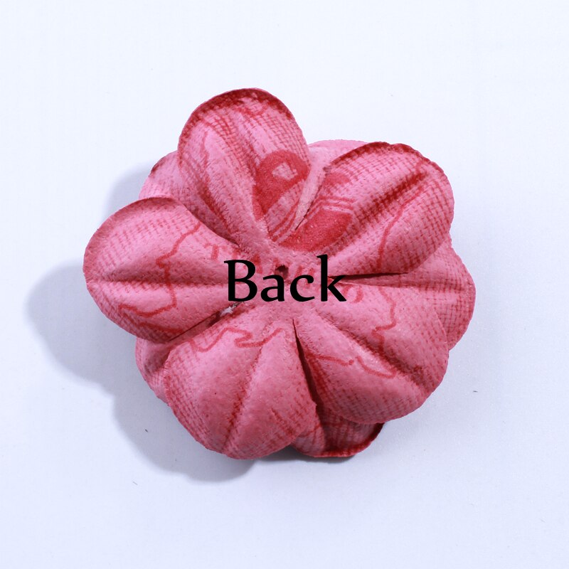 10 pièces 5 CM solide artificielle feutre fleurs pour cheveux accessoires avec étamine bandeau vêtements accessoires U choisir les couleurs
