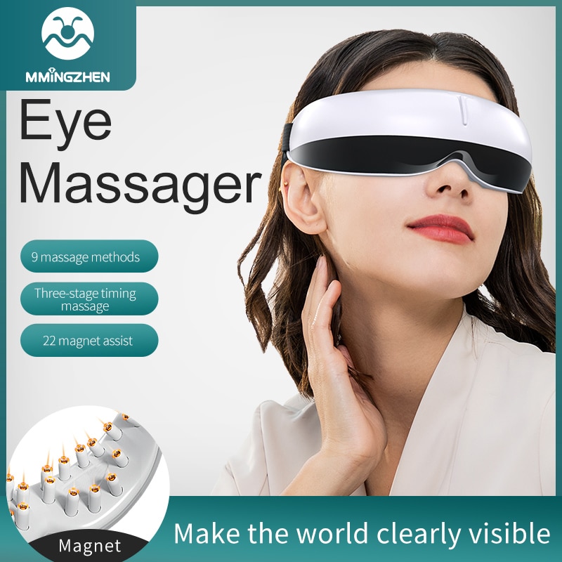 MZ Vibration Eye Massager Electric Bluetooth Eye Care Fatigue Relieve Vibration Compres Massage Glasses Foldable