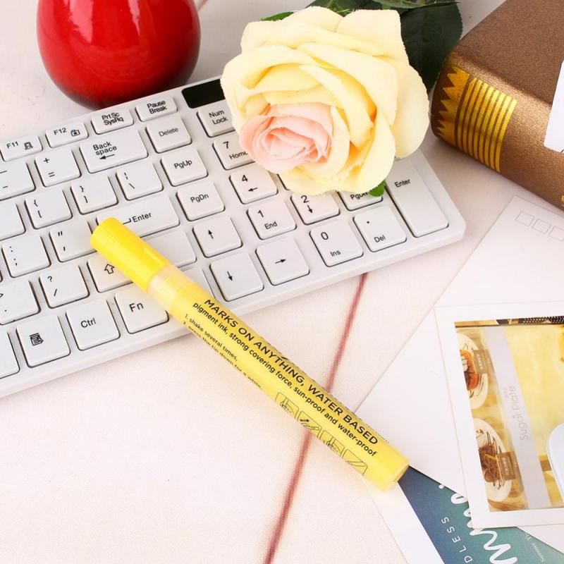 Bright & Kleurrijke Acryl Schilder Marker Pen Voor Craft Scrapbook Geel