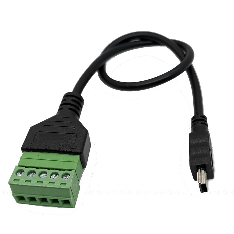 Usb 2.0 hun b micro usb mini usb type-c han  to 5 ben hun bolt skruestik med skærmterminal stik adapter kabel 1ft: 2 mini hanner