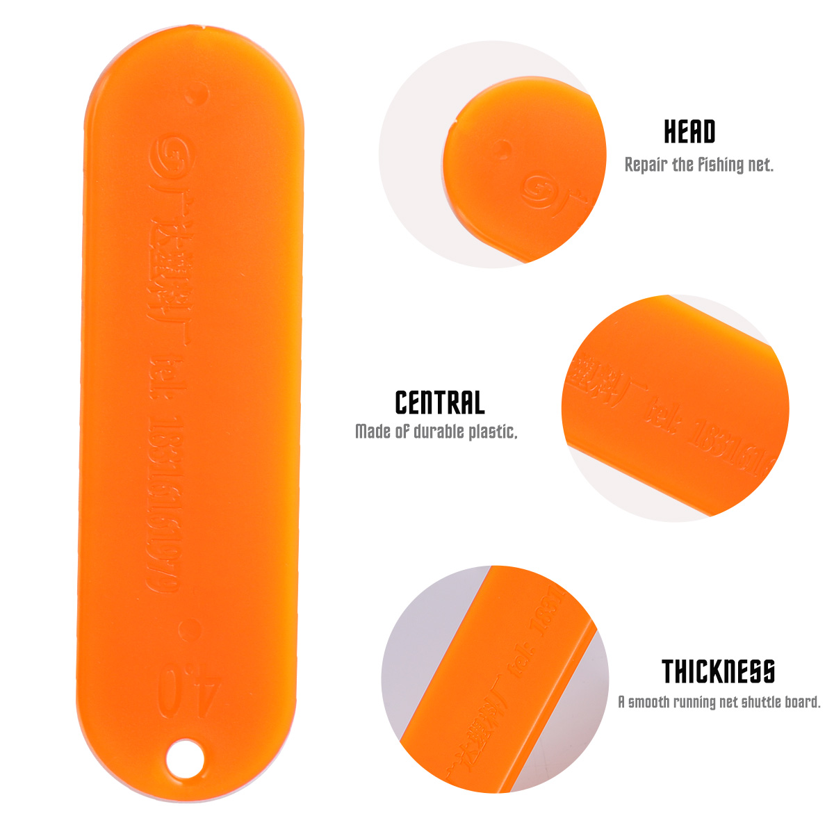 Outils de réparation de filets à poisson pratiques et durables, 12 pièces, navettes tricotées pour le tissage