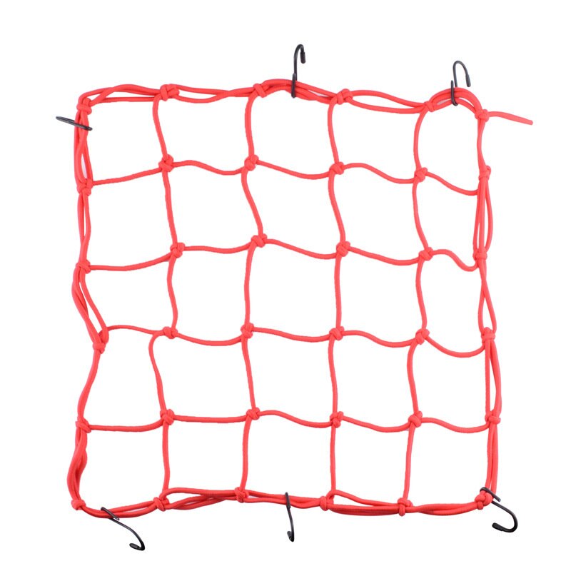 40*40cm capacete da motocicleta bungee bagagem hold capacete universal malha de armazenamento tanque combustível bagagem malha web bike 6 ganchos segurar para baixo