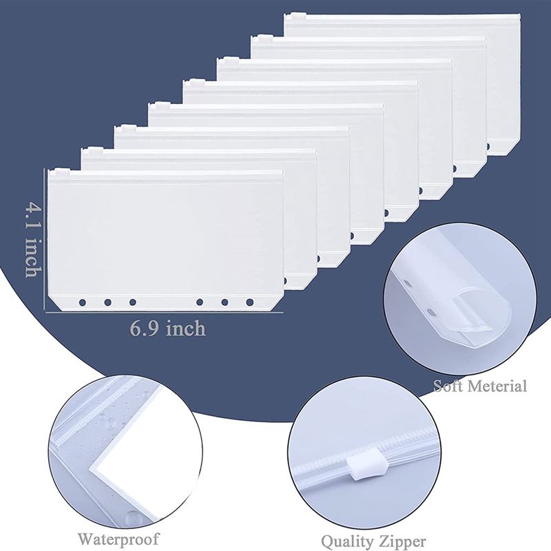 A6 PU Binder Case,With A6 Binder Pockets 12 Expense Budget Sheets Sticker Labels For 26 Categories Ring Budget Binder