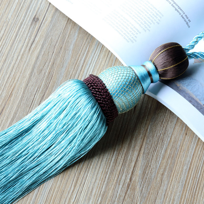 1pc Premium Gordijn Gesp Clips & Tiebacks - Zware Decoratieve Houders voor Gordijnen Moderne Kwasten (16 Kleuren): Blauw