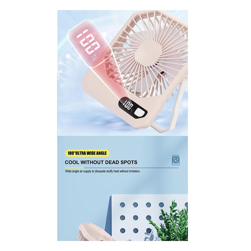 Y51a- personliga fläktar liten skrivbordsfläkt bärbar, resefläkt med powerbank ,3 hastigheter personlig fläkt tyst fläkt för utomhusbruk lätt att använda b