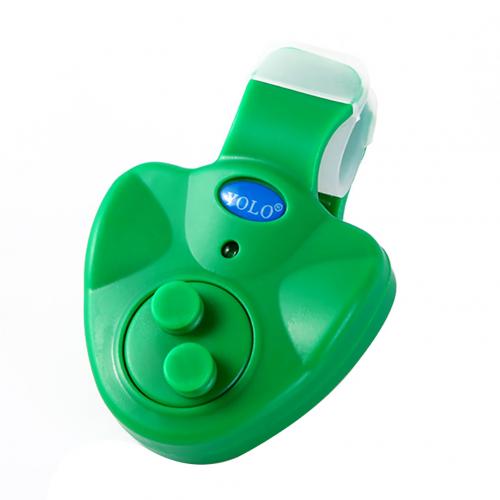 Clip de luz LED electrónica para caña de pescar, herramienta de alerta de alarma y sonido para morder de pez: green