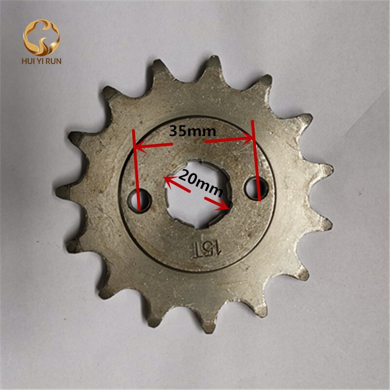 Forreste motor kædehjul 520# 15 tænder 20mm til 520 kæde med pladeskab motorcykel dirt bike pitbike atv quad dele