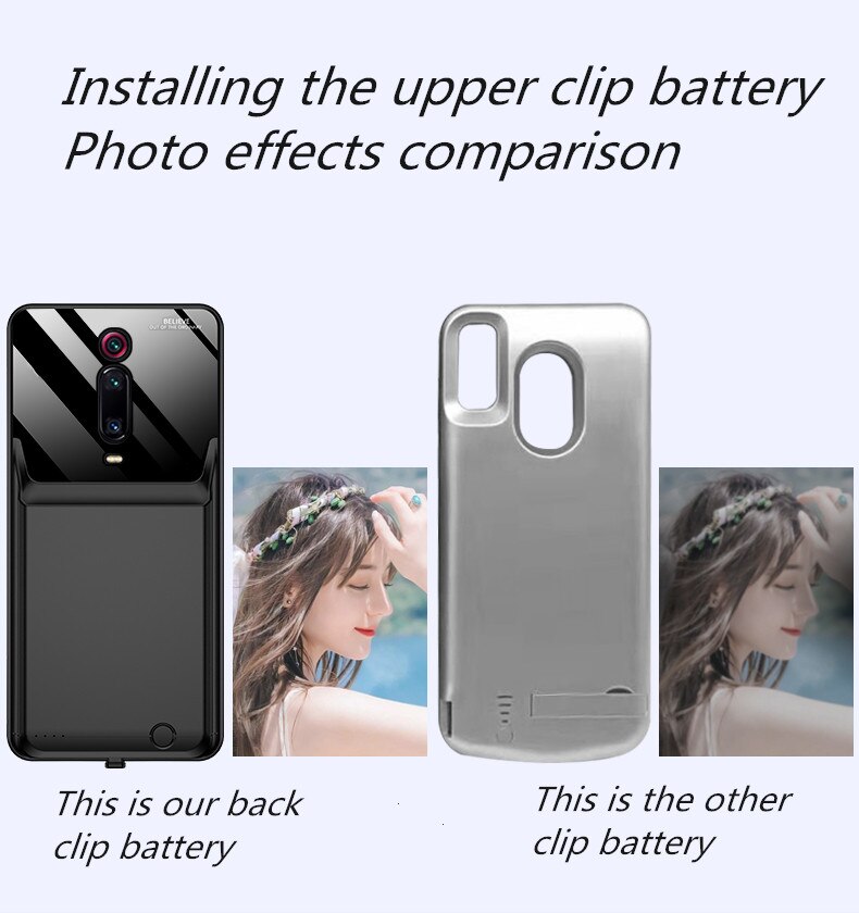 Portable Power Bank Battery Charging Case for OnePlus 7T/7T Pro Battery Case External Battery Charger Cases for OnePlus 7/7 Pro
