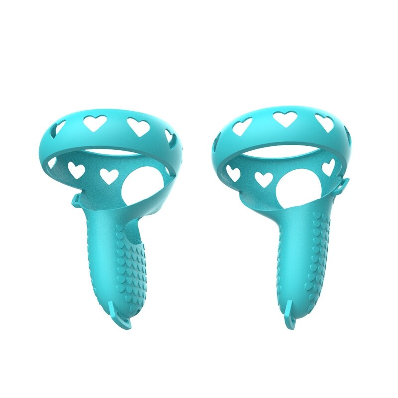 Touch-controller-griffhülle, rutschfeste schutzhülle aus silikon, vr-brillenzubehör,  oq2 stück für oculus quest 2 dxac: Blau