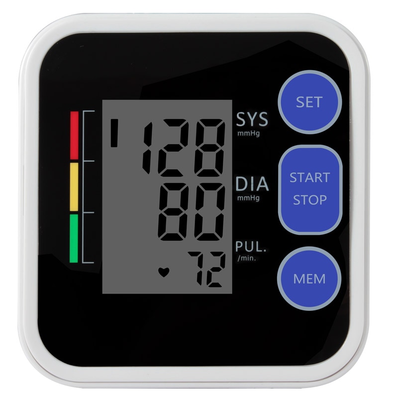 Cigii lcd bærbare sundhedspleje til hjemmet 1 stk digitalt tonometer overarms blodtrykspulsmåler