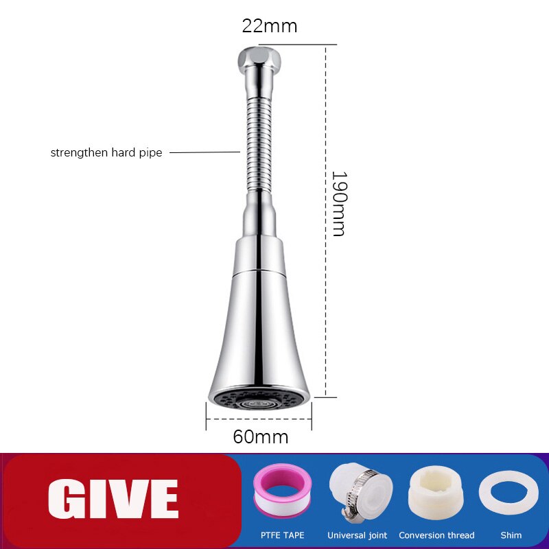 Universal Splash Filter Faucet 720°Rotating Tap Spray Head Anti Splash Water Bubbler Kitchen Tap Water Saving Nozzle Sprayer: 05