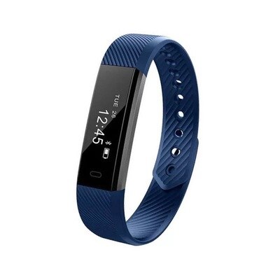 ID115 Smart Band Armband Stappenteller Fitness Smartband Wekker Trillingen Polsbandje Kleur Screen Smart Armband Sport: Blauw