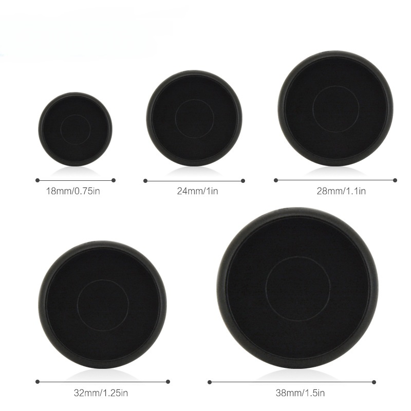 12Pcs Black Binding Discs Plastic Round Buttons Loose-leaf Coil Notebook Disc Arc T Mushroom Hole Binder Buckle Office Supplies