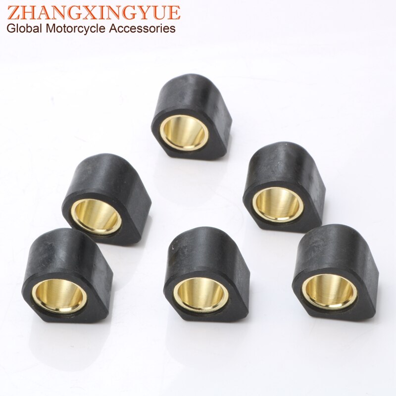 6pc rendimiento variador pesos para rodillos 9 gramos 11,5 gramos 13gram 14gram 21x17mm para Piaggio Beverly Carnaby 200 250 hexagonal GTX 180
