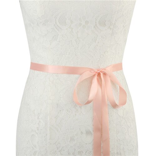 TOPQUEEN S375-S Wedding Dress Belts Bridal Waist Belt Dress Satin Ribbon Belt Indian Beaded Belt Luxury Rhinstone Dress Belts: Vintage pink