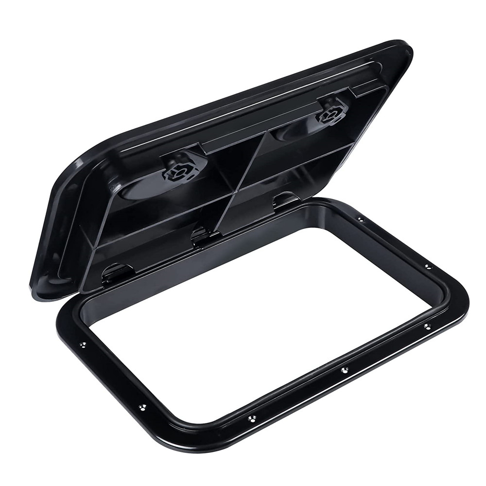 Boat Accessories ABS Deck Access Hatch Cover For Marine Boat yacht RV Watertight Anti-UV Non-Skid Inspection 240X358MM: black