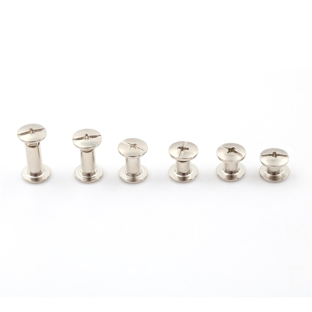 20 pièces Nickel vis de liaison Rivets à ongles pour sac pièces accessoires 5x6mm 6 tailles M5 * 12mm M5 * 10mm M5 * 8mm M5 * 6mm M5 * 5mm M5 * 4mm