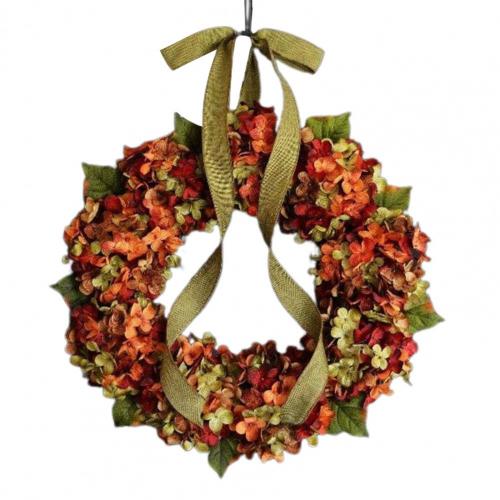 Opknoping Krans Simulatie Hortensia Sier Stof Schouw Guirlande Hanger Kerstversiering: Default Title