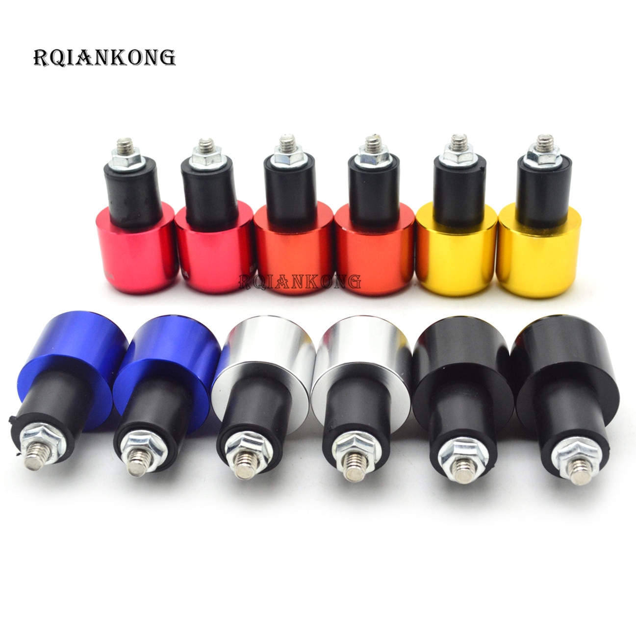 2 Pcs 7/8 22 Mm Cnc Motorfiets Road Mtb Bike Stuur Cap Hand Grips Bar End Plug Motor Stuur Contragewicht grips Ends