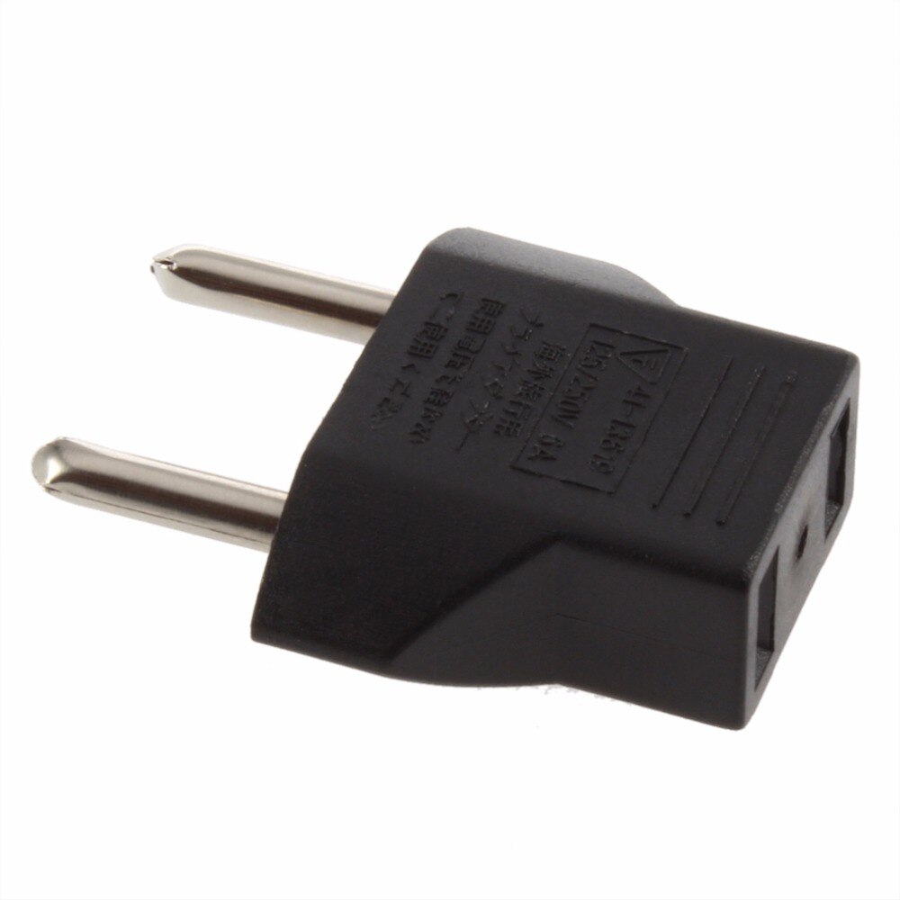 Adaptador universal ue de 2 clavijas planas a  eu 2 clavijas redondas, cargador, accesorio de viaje, uso doméstico.