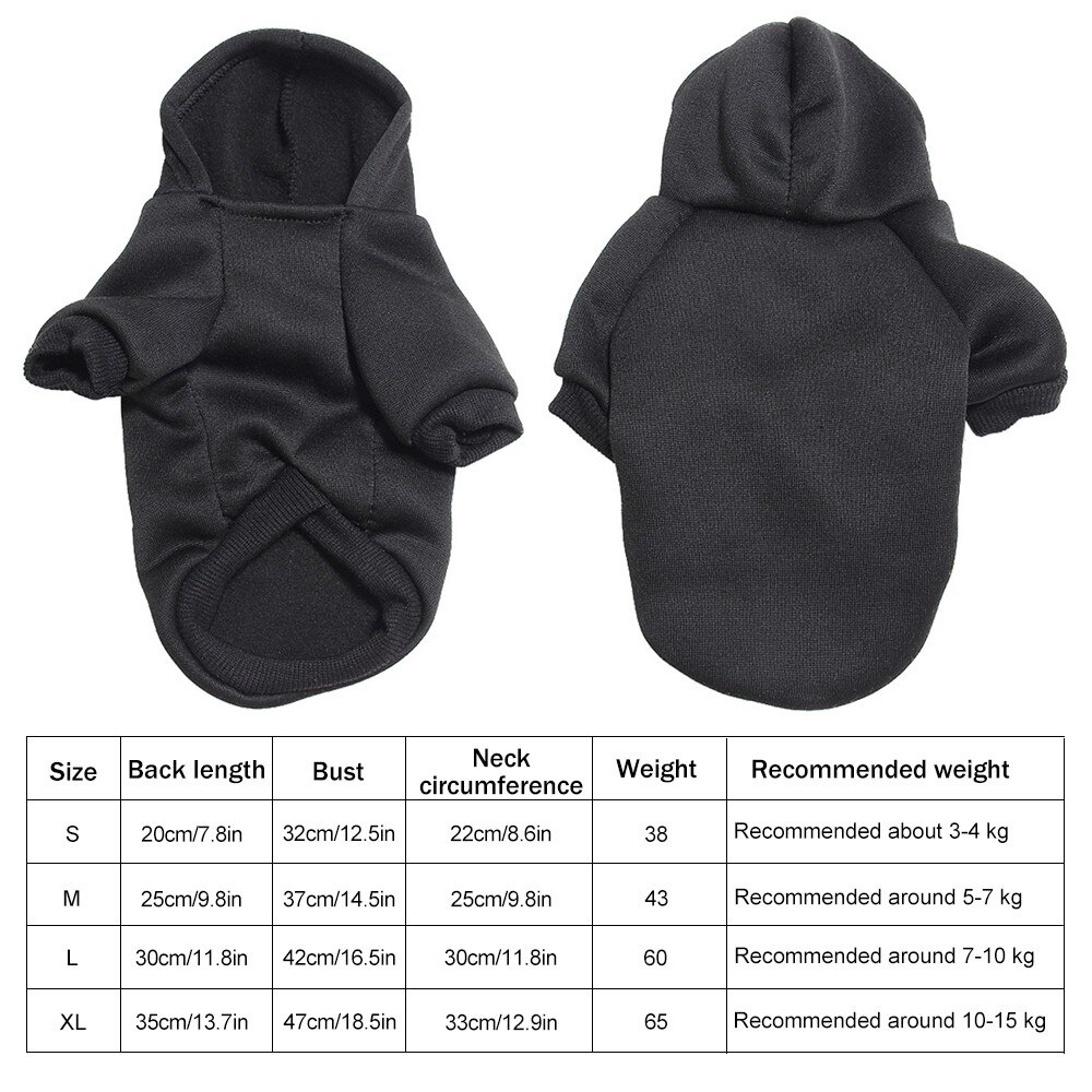 Sudaderas con capucha para perro mascota, abrigo suave para perros pequeños, Chihuahua/Yorkie/Bulldog Francés, ropa cálida para mascotas, perros y gatos, S-XL de invierno