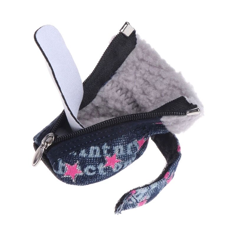 4pcs/set Warm Dogs Puppy Shoes Denim Snow Booties Feetwear for Dog Cats Cute Anti Slip Zipper Casual Sneakers Lovely Pet Shoes